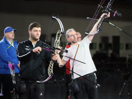 Florian Stadler im Goldmedaillienmatch bei der Bayerischen Meisterschaft Halle