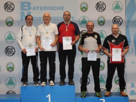 Siegerehrung Recurve Master bei der Landesmeisterschaft Halle