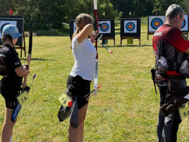Katja bei der Bezirksmeisterschaft im Freien