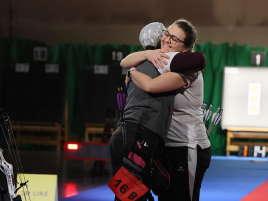 Alexandra Stadler im Goldmedaillienmatch bei der Bayerischen Meisterschaft Halle