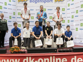 Siegerehrung Jugendklasse bei der Deutschen Meisterschaft Feldbogen