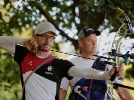 Florian im Parcours bei der Europameisterschaft Feldbogen